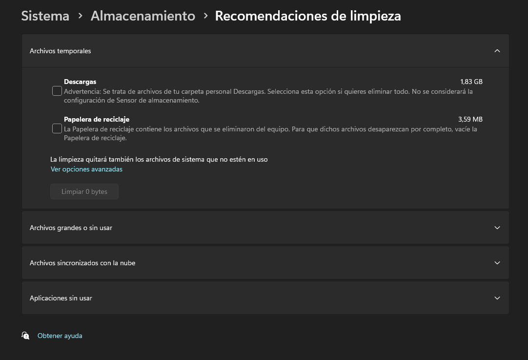 Recomendaciones de limpieza